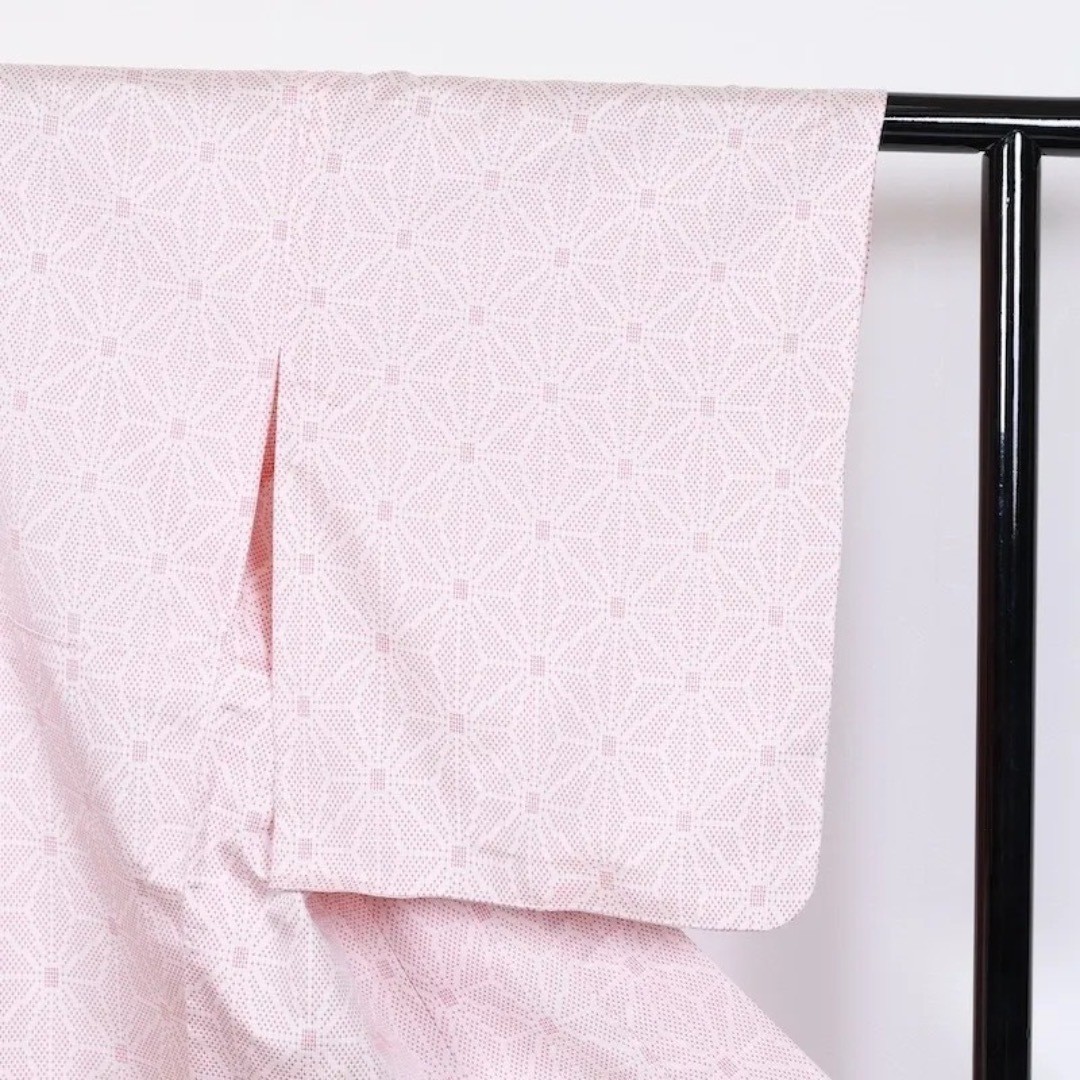 Off-White Hemp Leaf Pattern Silk Wool Kimono Size… - image 2