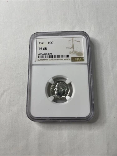1961 Proof Roosevelt Dime certified PF 68 by NGC!