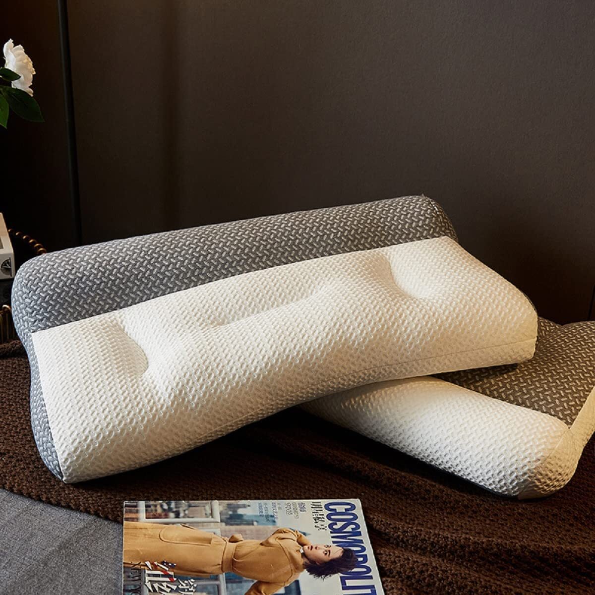 Cervical Support Comfortable Goose Down Pillow eBay