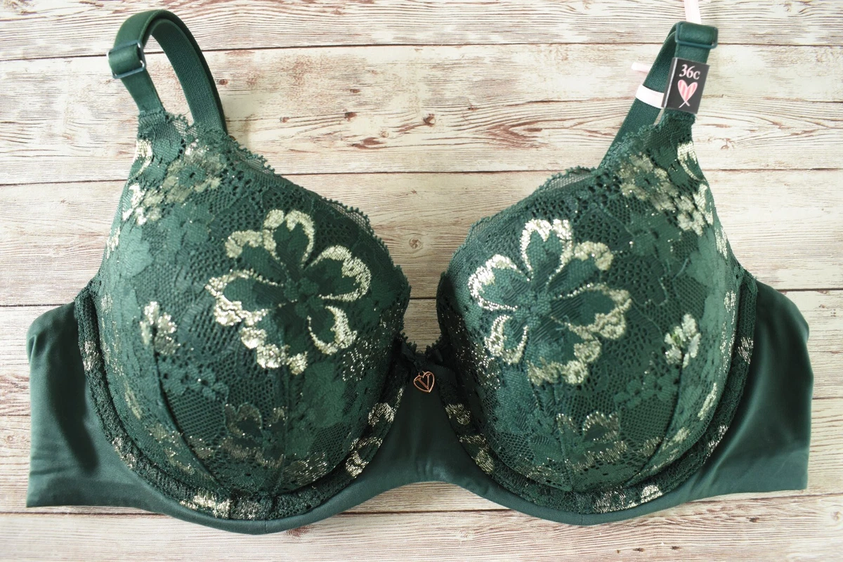 Victoria's Secret 36C *BODY BY VICTORIA* LIGHTLY LINED DEMI BRA  *Envious/Gold*