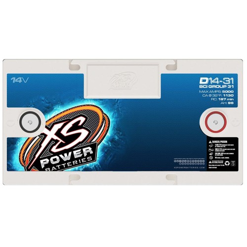 XS Power D14-31 14V AGM Battery with M6 Terminal Bolts, Max 5000Amps - Picture 3 of 4