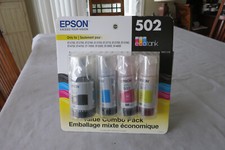 Genuine Epson 502 Ecotank Ink, Four 4 Ink Bottles, T5021-4-SV