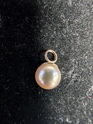 14 Karat Gold und 8 mm Perlenanhänger, 0,78 Gramm