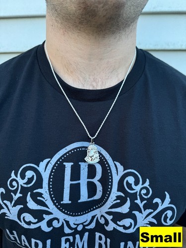 HEAVY Real Solid 925 Sterling Silver Plain Jesus Piece Pendant Necklace DETAILED - Picture 14 of 24