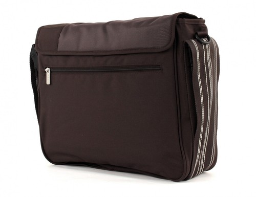 Lassig Casual Messenger Diaper Bag, Patchwork Choco - Picture 3 of 4