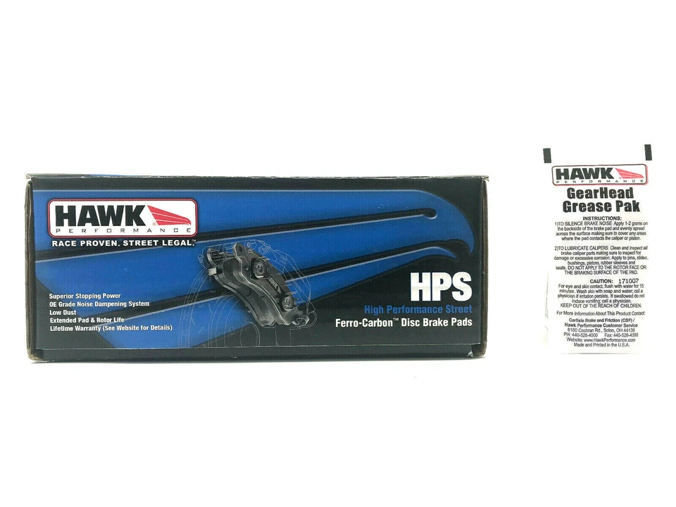 Pastillas de freno traseras Hawk HPS para Lexus GX460 GX470 Toyota 4Runner FJ Cruiser Sequoia Foto 3 de 3