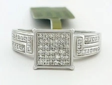 GENUINE 0.50 Cts DIAMOND ENGAGEMENT RING 10K WHITE GOLD - New With Tag