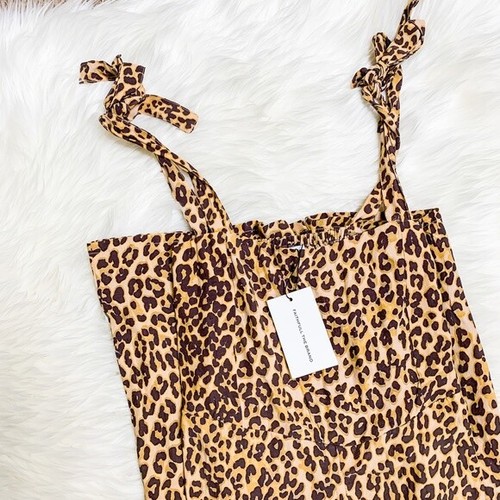 FAITHFULL THE BRAND Elsa jumpsuit animal print 4 NWT - Picture 3 of 6
