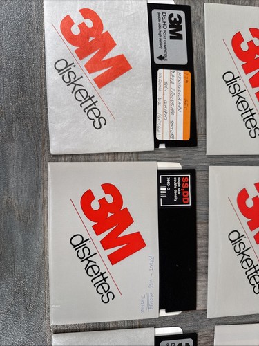 12x 3M Branded 5.25" DS, DD, RH, SS, INC 500KB Floppy Disks Untested - Afbeelding 12 van 21