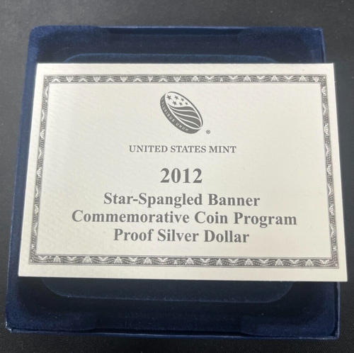 2012 Proof Star Spangled Banner Silver Commemorative Dollar $1 in OGP with COA - Picture 3 of 7