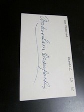 Wahoo Sam Crawford Signed Index Card