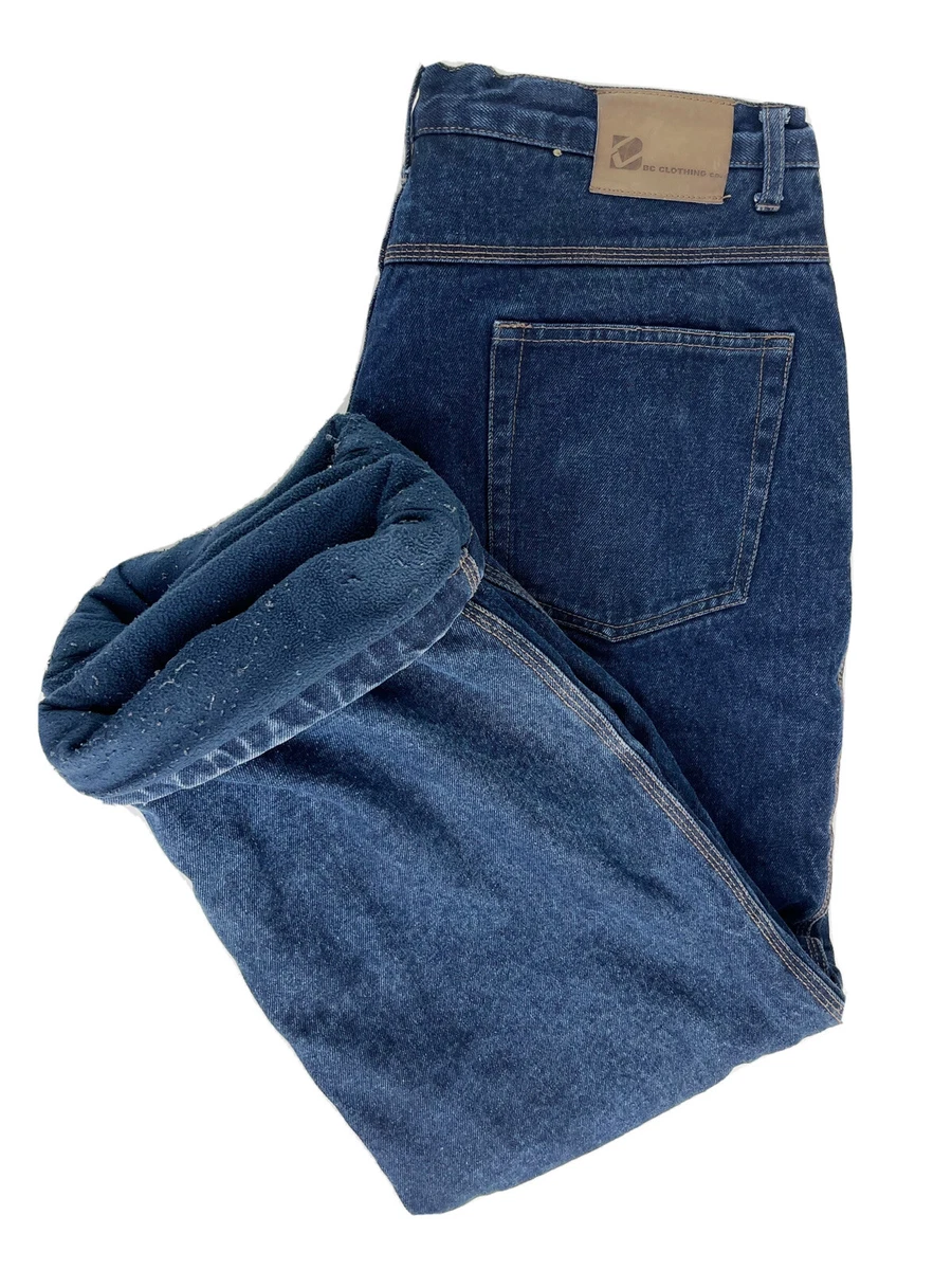 BC CLOTHING CO FLEECE LINED JEANS SZ 36x30 (35x30 Measured)