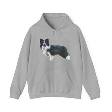 Border Collie 'Andrew' Unisex 50/50 Hooded Sweatshirt