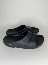 OOFOS slides womens Size 41 US 10 Recovery Comfort Sandals Slip Ons Black Rubber