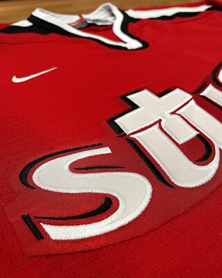 AUTHENTIC IIHF NIKE SWISS SWITZERLAND HOCKEY JERSEY MADE IN CANADA