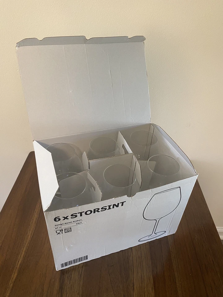 Прозрачный бокал для красного вина IKEA STORSINT 6 упаковок 23 унции - Изображение 2 из 4