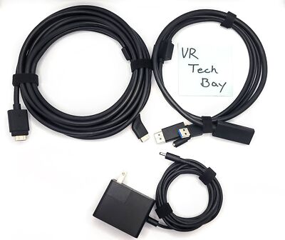 Valve Index VR Headset 3-Way PC Connection & 5m Headset & Power Supply Cable