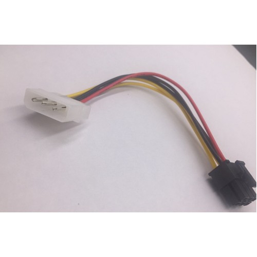 Cable adaptador de alimentación convertidor de alimentación para tarjeta de video PCI-Express de 4 pines Molex a 6 pines - 2 piezas - Imagen 2 de 8