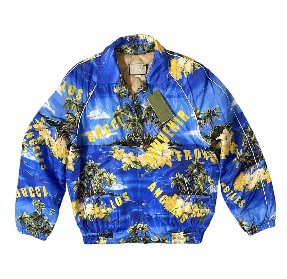 Gucci New With Tags Padded Bomber Men's Jacket With Los Gucci New With Tags Padded Bomber Men's Jacket With Los