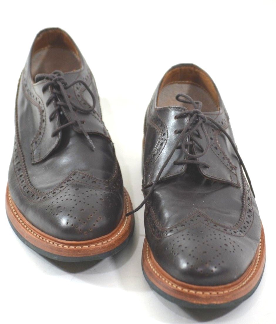 Hardy Amies Brown Leather Brogues Grained Goodyear Welted Size !0 UK EUR  43