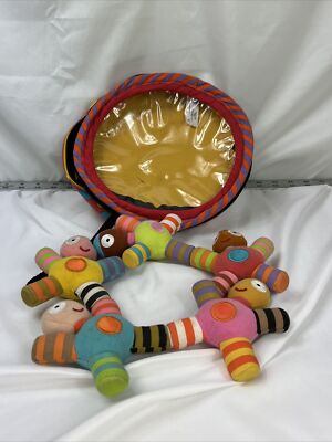 Zolo Kushies Stacrobats  Sensory Play circus monster doll toy 5 pc. + case