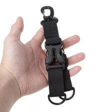 Tactical Belt Keychain with Heavy Duty Quick Release Buckle Molle EDC Gear Clips
