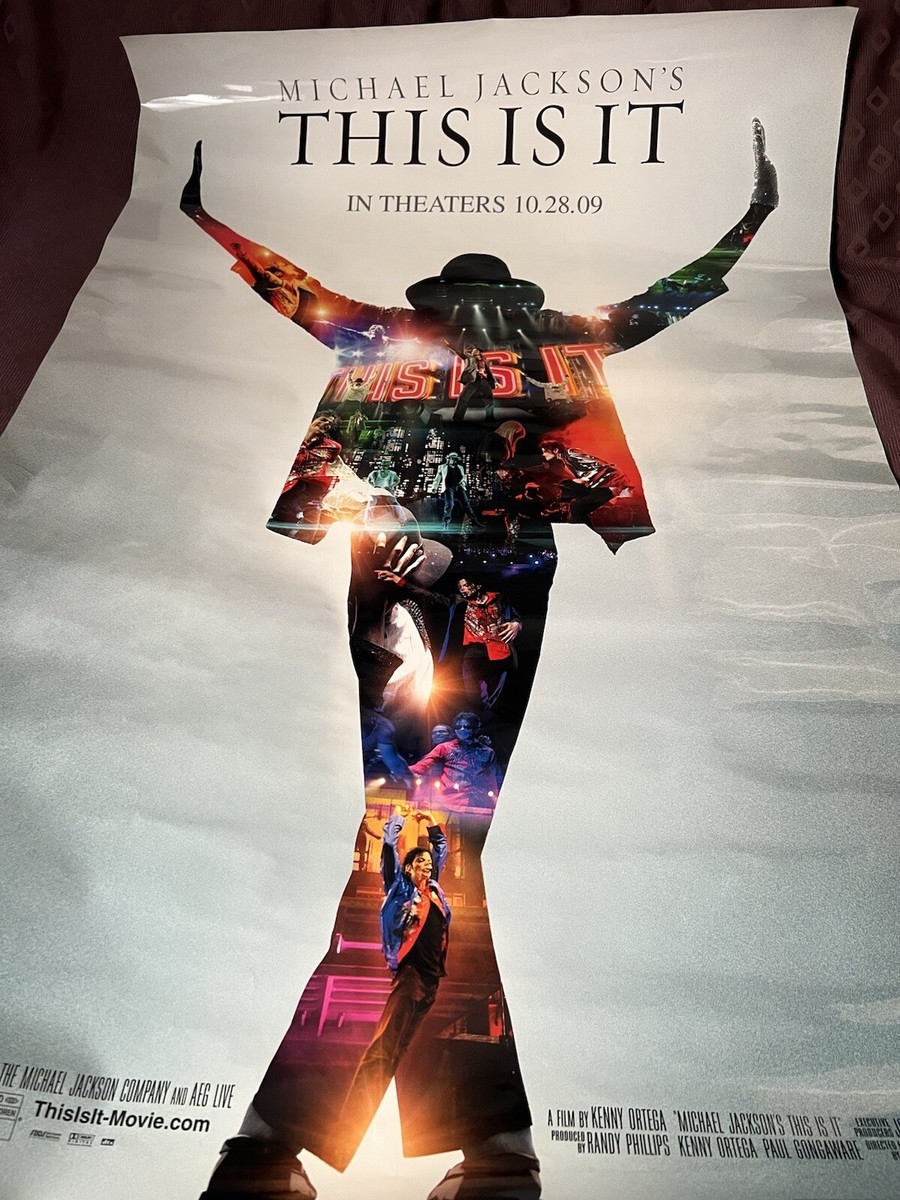 MICHAEL JACKSON 'THIS IS IT' ORIGINAL MOVIE PROMO POSTER 27”x40