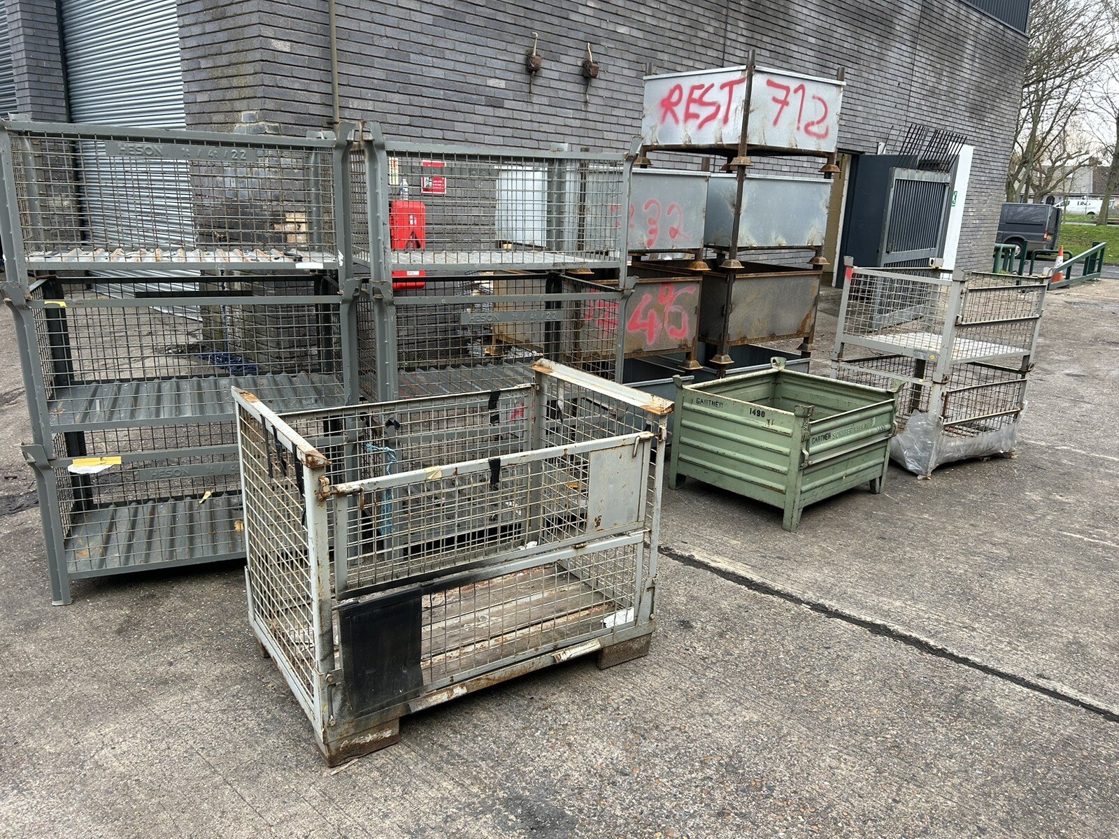 Cage Stillage Bundle Scaffold Scrap Storage Bins eBay