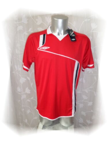 A - Maillot  T-shirt Rouge Blanc Stamford Jersey  Climatec  Umbro Taille L Neuf  - Photo 1 sur 1