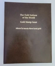 The Gold Nations of the World Stamp Issue Minted 23K Calhoun's Collection Album.