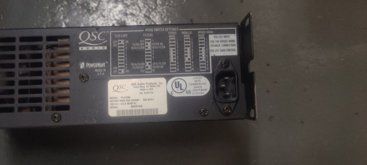 QSC PLX1202 amplifier | eBay