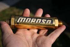 Moroso Vintage Gold Anodized Tube In-line Oil Filter - Model 23860