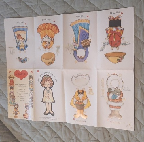 1980 For A Sweet Girl Paper Doll Other Countries Valentine's Card Has Blemishes - Picture 4 of 18