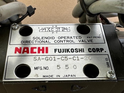 NACHI SOLENOID OPERATED DIRECTIONAL CONTROL VALVE SA-G01-C5-C1-20 550 - Picture 2 of 8
