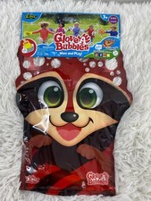 Zing Glove A Bubble Racoon Wave and Play Goes On Hand