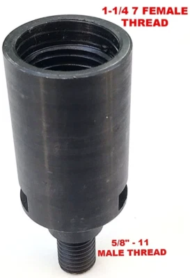 PRO RIGHT INDUSTRY Core Drill Bit Adapter: 5/8”-11 Threaded Male to 1-1/4”- 7 Female