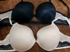 Maidenform Bundle Lot Of 2 Love The Lift Puh-Up & In Satin Demi Bra! 38D