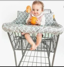 EN BABIES Premium Quality Infant Cart Seat Cover Gray White Pattern Highchair