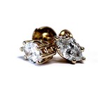 New EGL SI3 F certified 14k yellow gold 1.41ct diamond basket stud earrings rare — photo 4