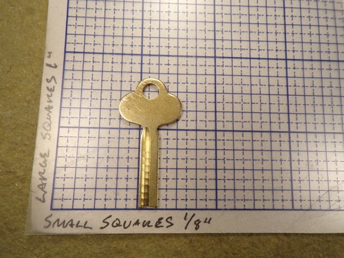 Vintage Trunk Padlock Key Chest Antique Lock Box Desk Cabinet Uncut Ilco 1051 ? - Picture 4 of 5