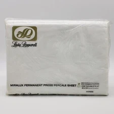 Vintage Lady Pepperell Cotton Muslin Sheet White Double Full Flat New 81x104 