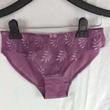 Panache Tango ll DP Brief panties lace leaf floral US size S color Heather