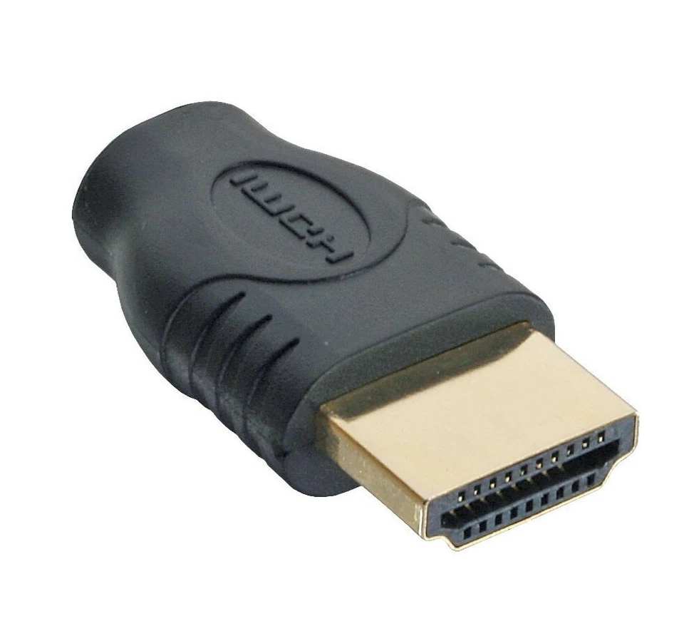 Adapter HDMI-A Stecker an Micro-HDMI-D Buchse / Kupplung 4K2K vergoldet - Bild 3 von 3