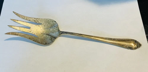 Vintage 1950 Reed & Barton Sterling Silver Dancing Flowers Serving Salad Fork