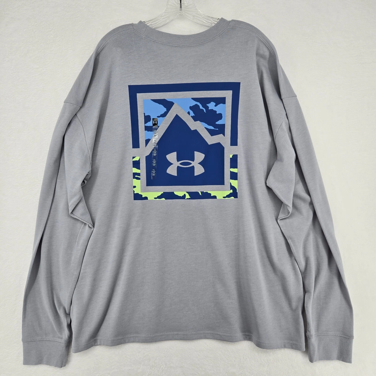 Under Armour Men's T-Shirt Gray Size XL Long Sleeve Outdoor Mountain Logo
Opens in a new window or t