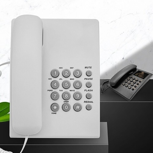 Corded Landline Phone Big Button Wall Mount Landline Phones Redial Fixed - Zdjęcie 5 z 10