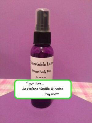 Vanilla and Anise type Mist, Vanilla & Anise type lotion, Vanilla & Anise type