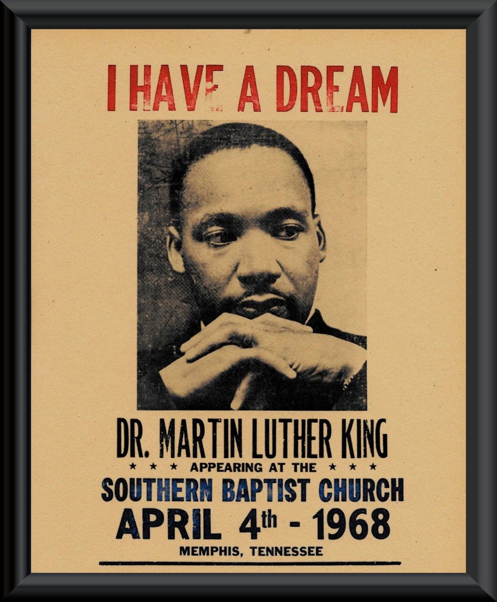 Martin Luther King Jr. Speech Flyer Reprint On Original Period