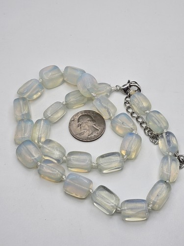 Opalite Glass Opalescent Beaded Chunky Necklace - Picture 8 of 9