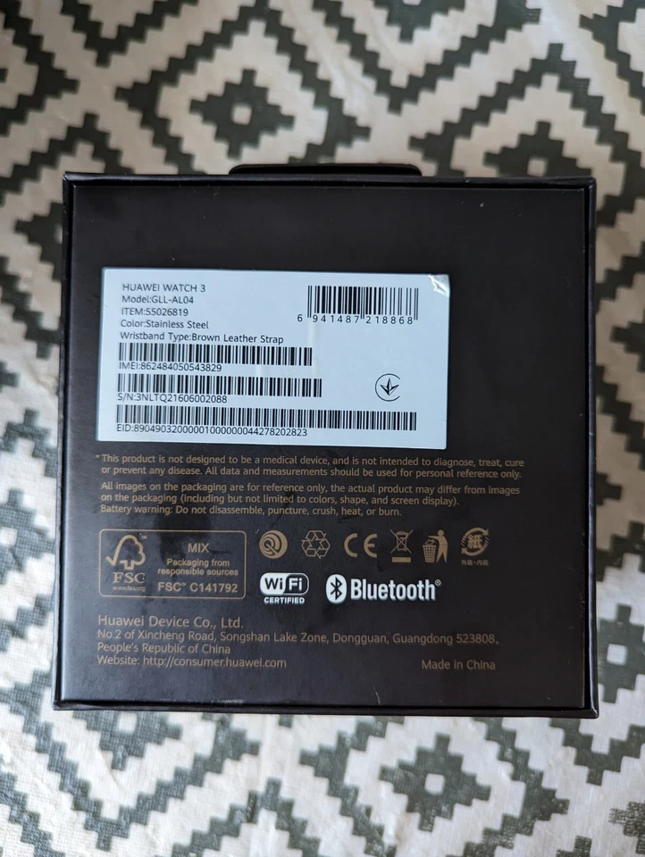 Huawei Watch 3 Classic - Stainless Steel & Leather Smart Watch - Image 2 of 3